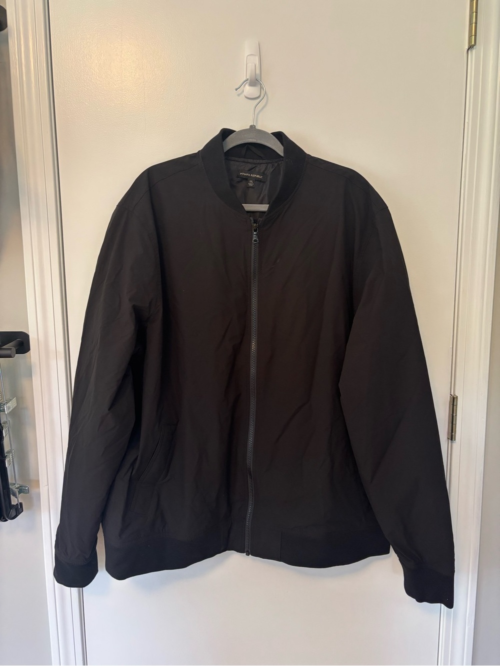 Unisex Banana Republic Black Bomber Jacket